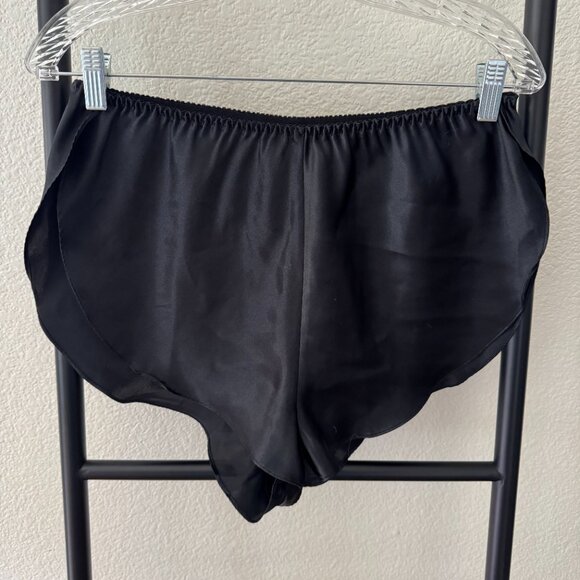 Frederick's of Hollywood Black Satin Tulip Shorties Size Medium - Picture 3 of 6